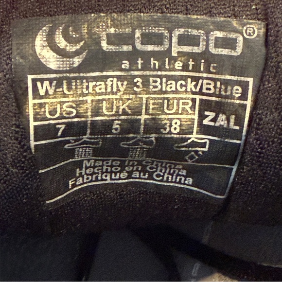 Topo Athletic Ultrafly 3 Women's Shoes Size 7 Road Trail Running Black Blue - Picture 12 of 12